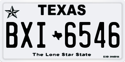 TX license plate BXI6546