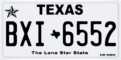 TX license plate BXI6552