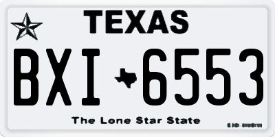TX license plate BXI6553