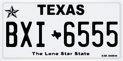 TX license plate BXI6555