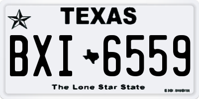TX license plate BXI6559