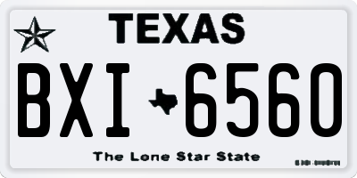 TX license plate BXI6560