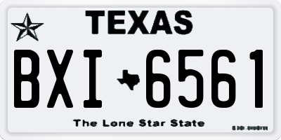 TX license plate BXI6561