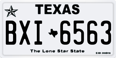 TX license plate BXI6563