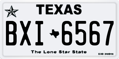 TX license plate BXI6567