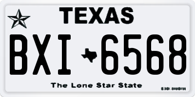 TX license plate BXI6568