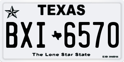 TX license plate BXI6570