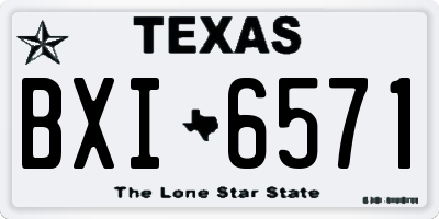 TX license plate BXI6571