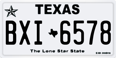 TX license plate BXI6578