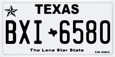 TX license plate BXI6580