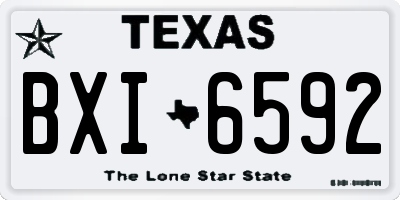 TX license plate BXI6592