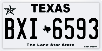 TX license plate BXI6593