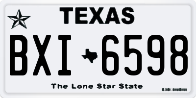 TX license plate BXI6598