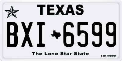 TX license plate BXI6599