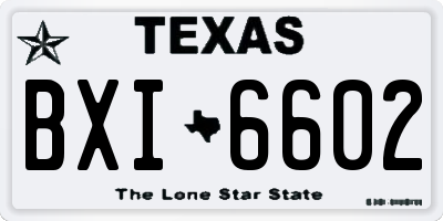 TX license plate BXI6602