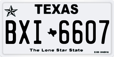 TX license plate BXI6607