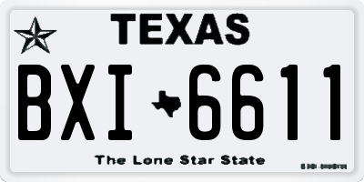 TX license plate BXI6611