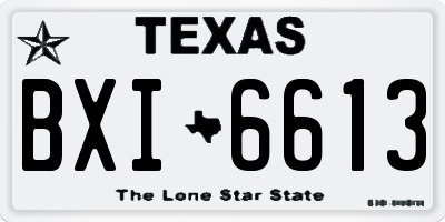 TX license plate BXI6613