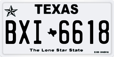TX license plate BXI6618