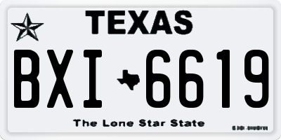 TX license plate BXI6619