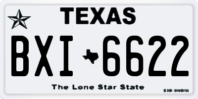 TX license plate BXI6622