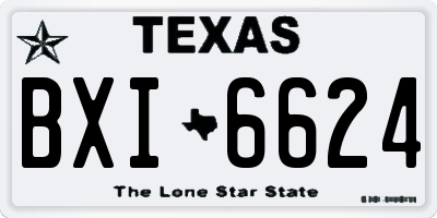 TX license plate BXI6624