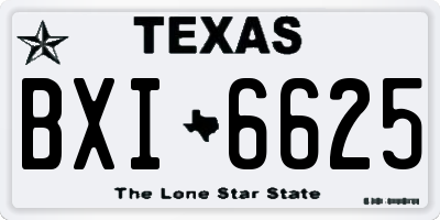 TX license plate BXI6625