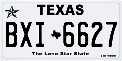 TX license plate BXI6627
