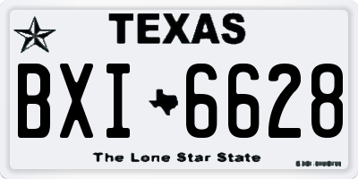 TX license plate BXI6628