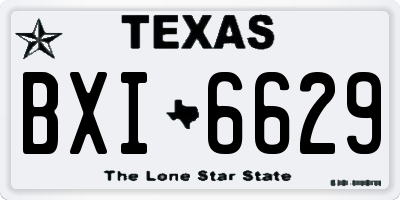 TX license plate BXI6629
