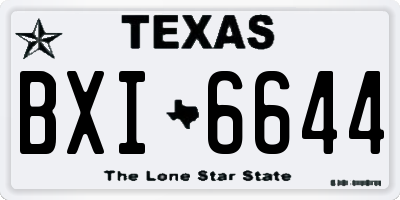 TX license plate BXI6644