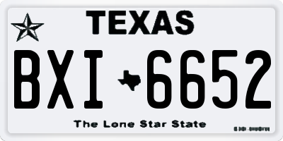 TX license plate BXI6652