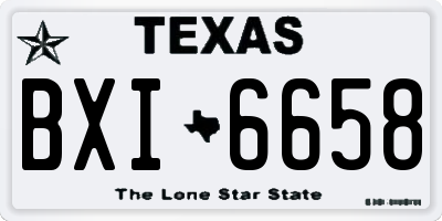 TX license plate BXI6658