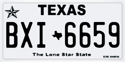 TX license plate BXI6659