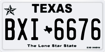 TX license plate BXI6676
