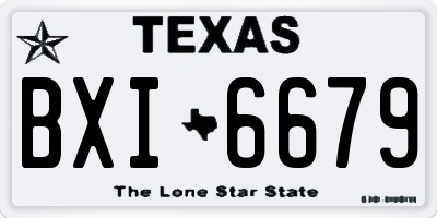 TX license plate BXI6679