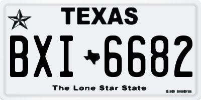 TX license plate BXI6682