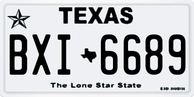TX license plate BXI6689