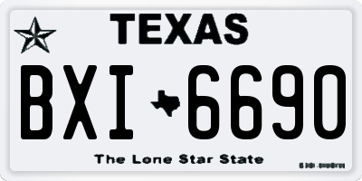 TX license plate BXI6690