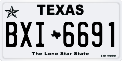 TX license plate BXI6691