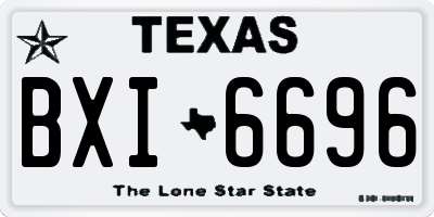 TX license plate BXI6696
