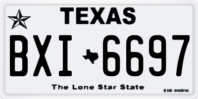 TX license plate BXI6697