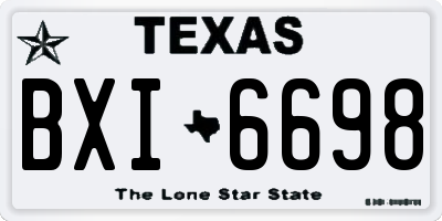 TX license plate BXI6698