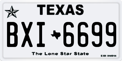 TX license plate BXI6699