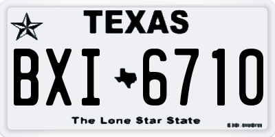 TX license plate BXI6710