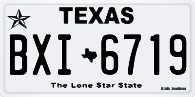 TX license plate BXI6719