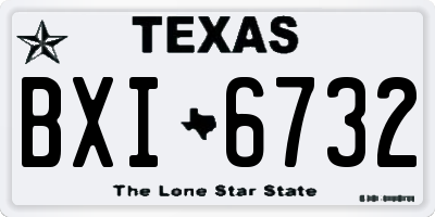 TX license plate BXI6732