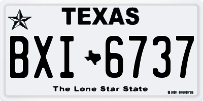 TX license plate BXI6737