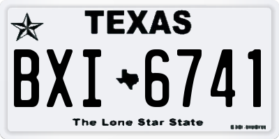 TX license plate BXI6741