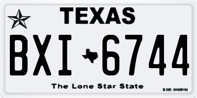 TX license plate BXI6744